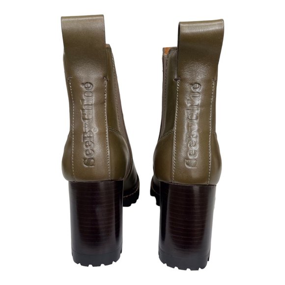 See by Chloe Mallory Lug Sole Leather Chelsea Boots - Picture 5 of 8